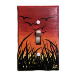 Light Switch Cover - Sunset Birds - painted to order